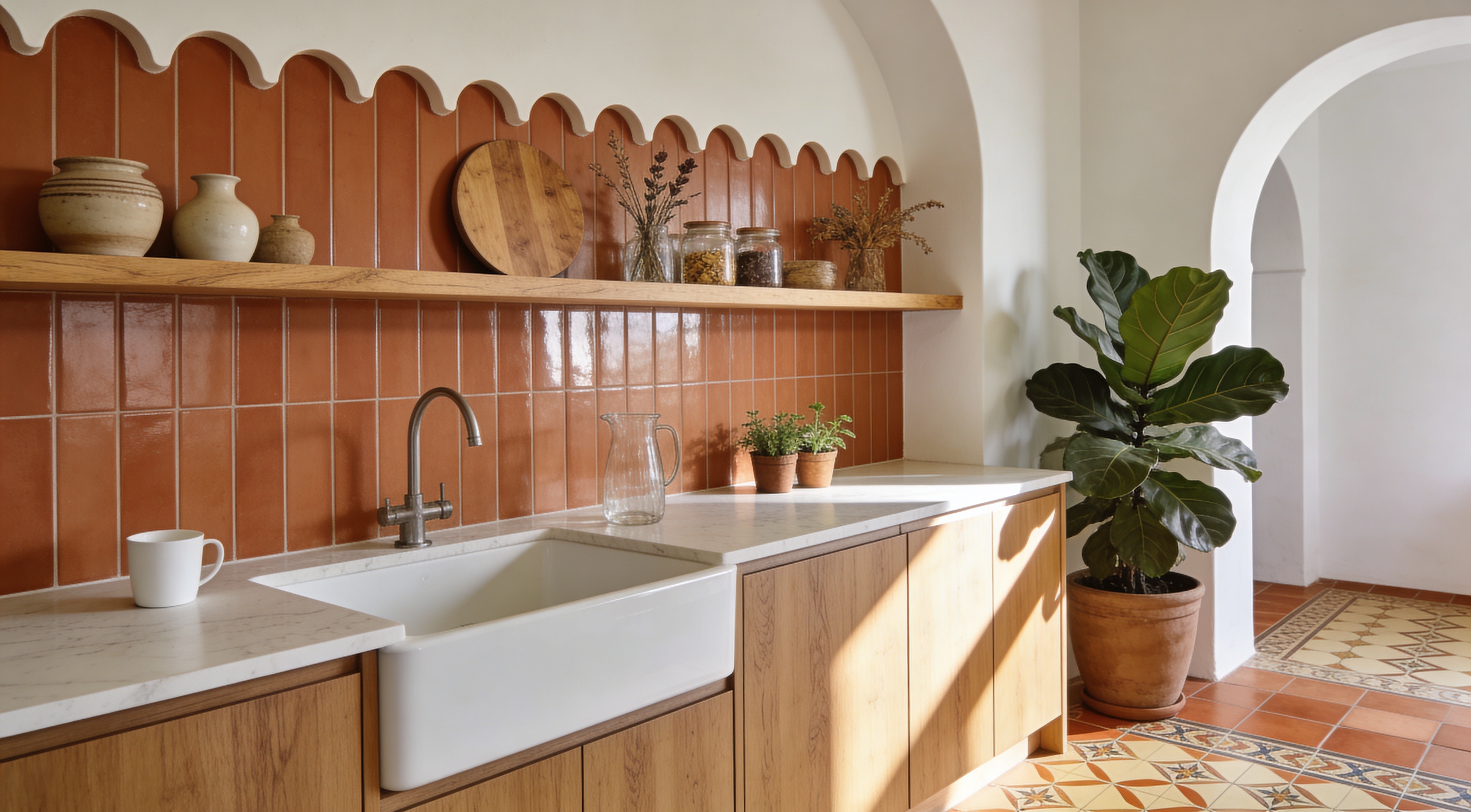 Your quartz kitchen worktop — engineered stone surface in a bright modern kitchen